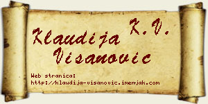 Klaudija Višanović vizit kartica